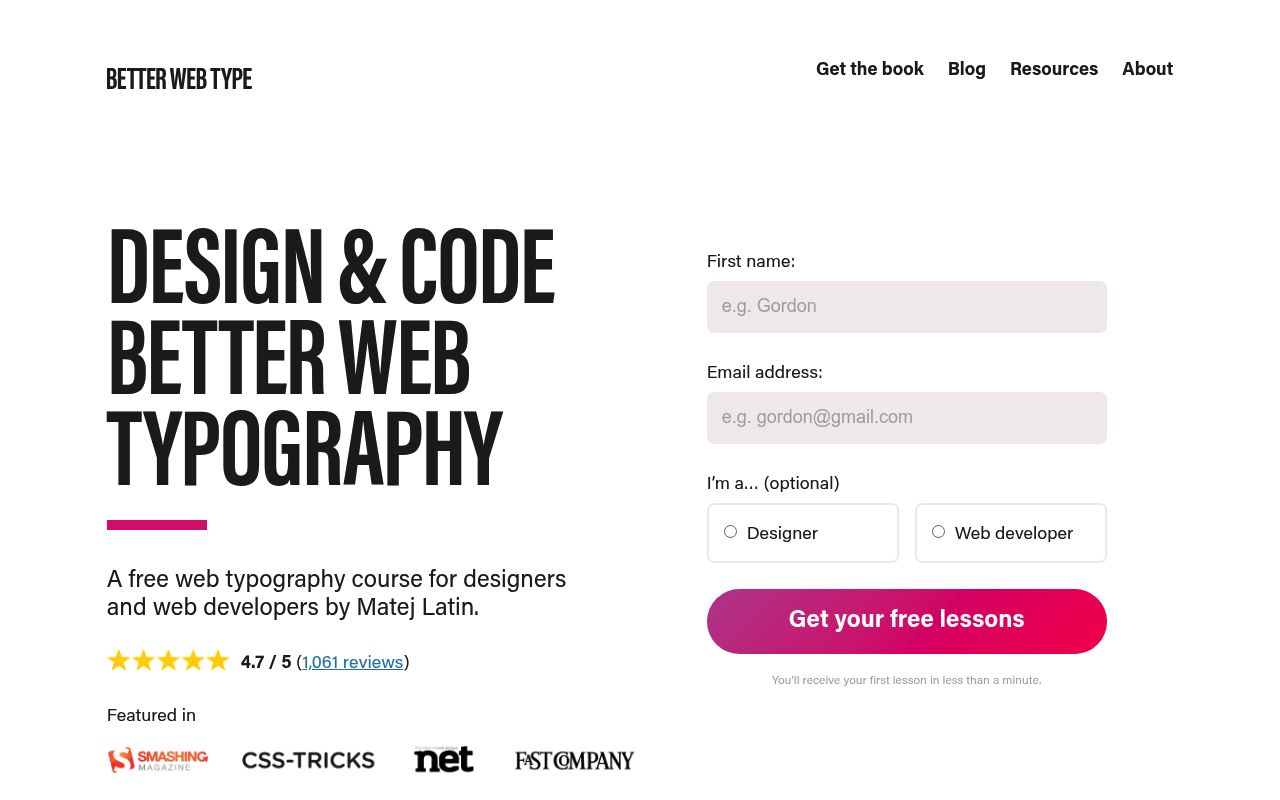 Image of Better Web Type