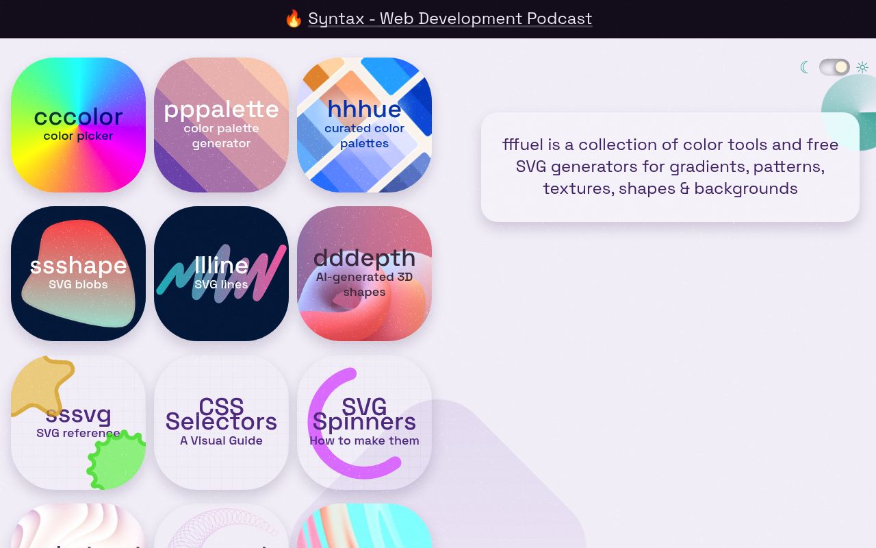 Image of Free SVG generators, color tools & web design tools