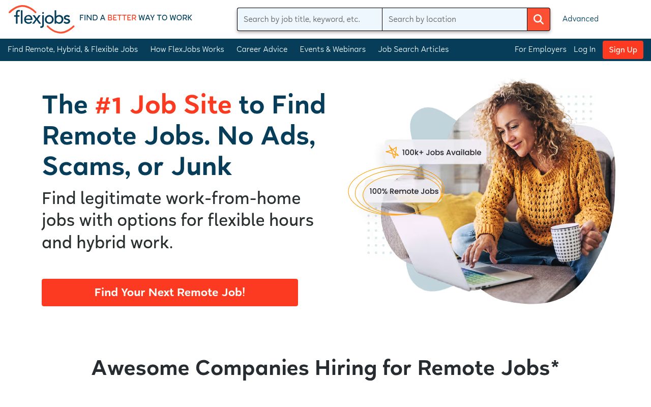 Image of FlexJobs: The Best Remote Work From Home & Flexible Jobs