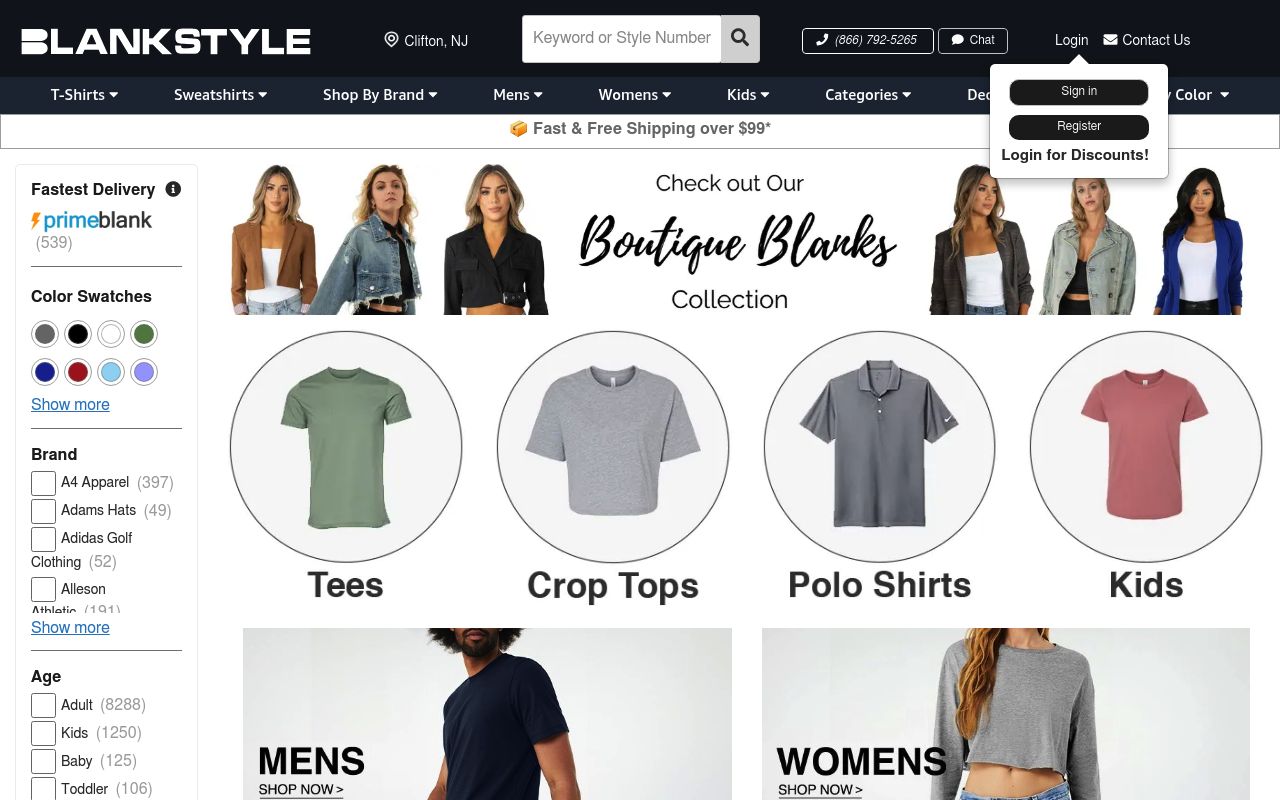 Image of Blankstyle.com: Wholesale T-Shirts, Tank Tops, and More