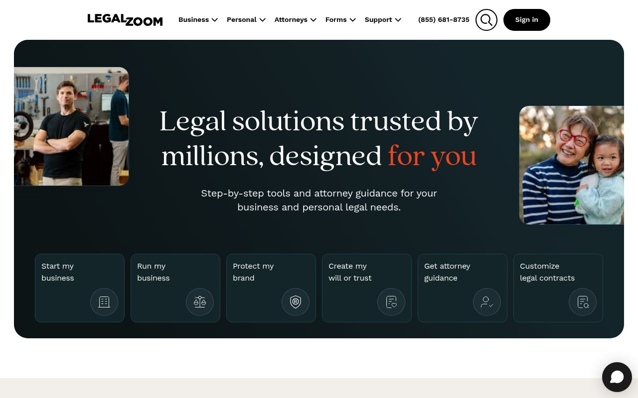 Image of LegalZoom: Start and run your business