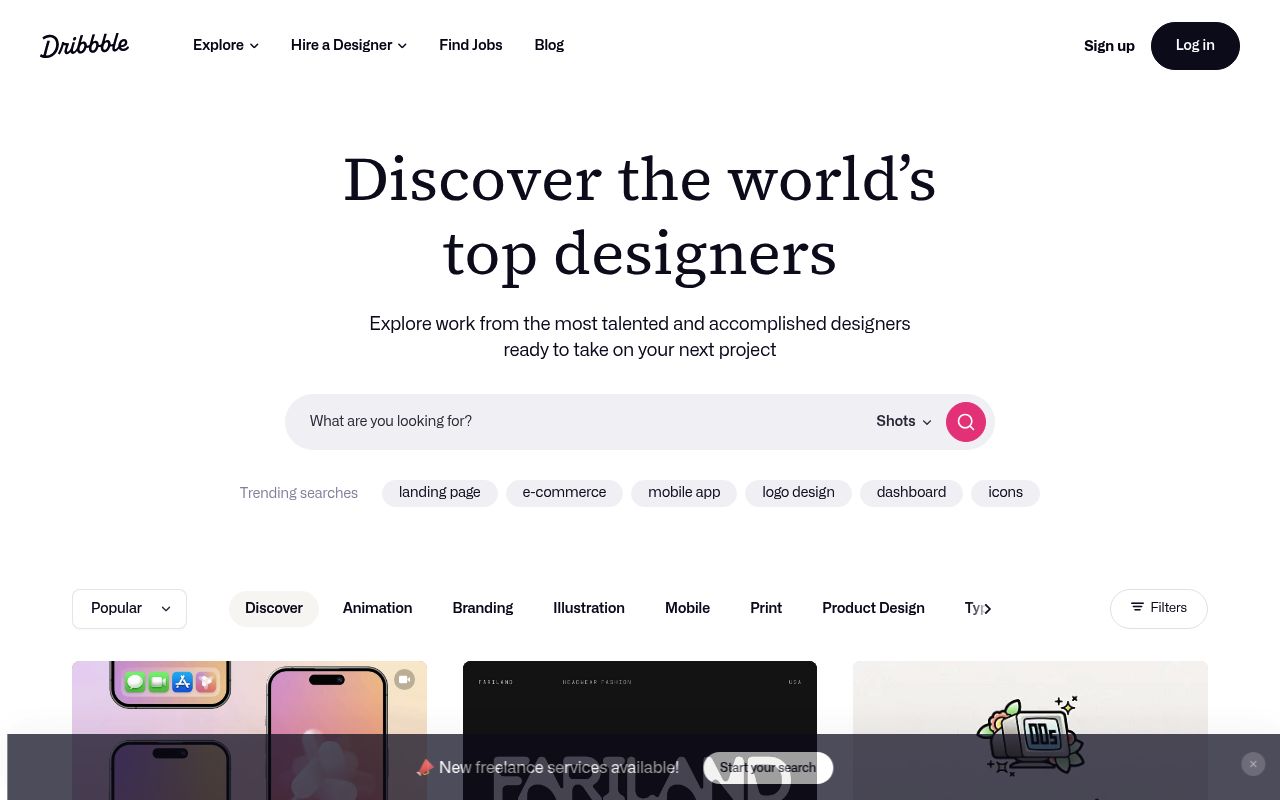 Image of Dribbble - Discover the World’s Top Designers & Creative Professionals