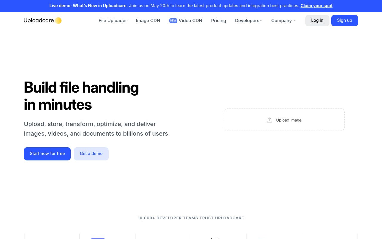 Image of Uploadcare: File Uploading & Delivery System For Websites And Apps
