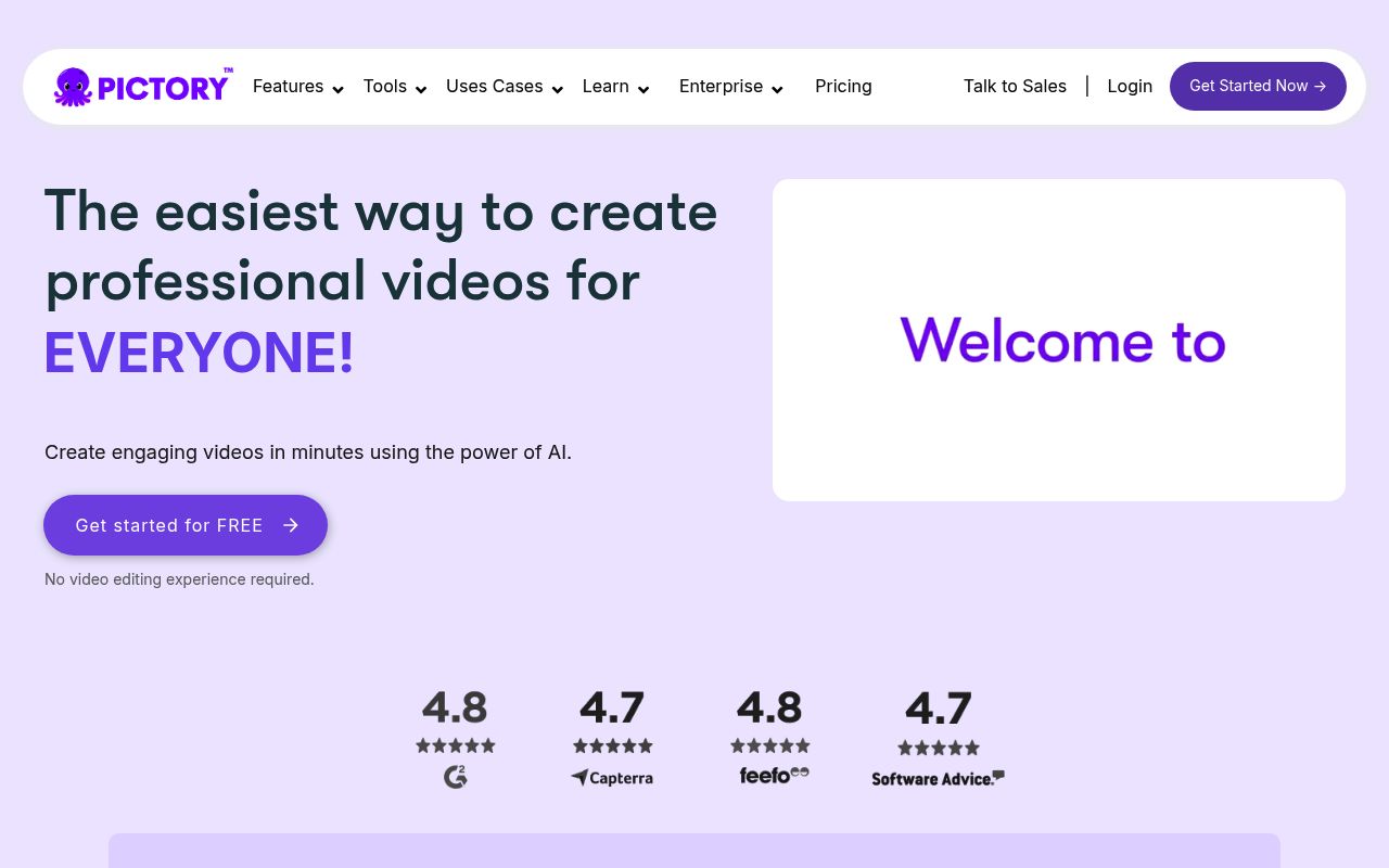 Image of Pictory.ai: AI-powered Short Video Platform