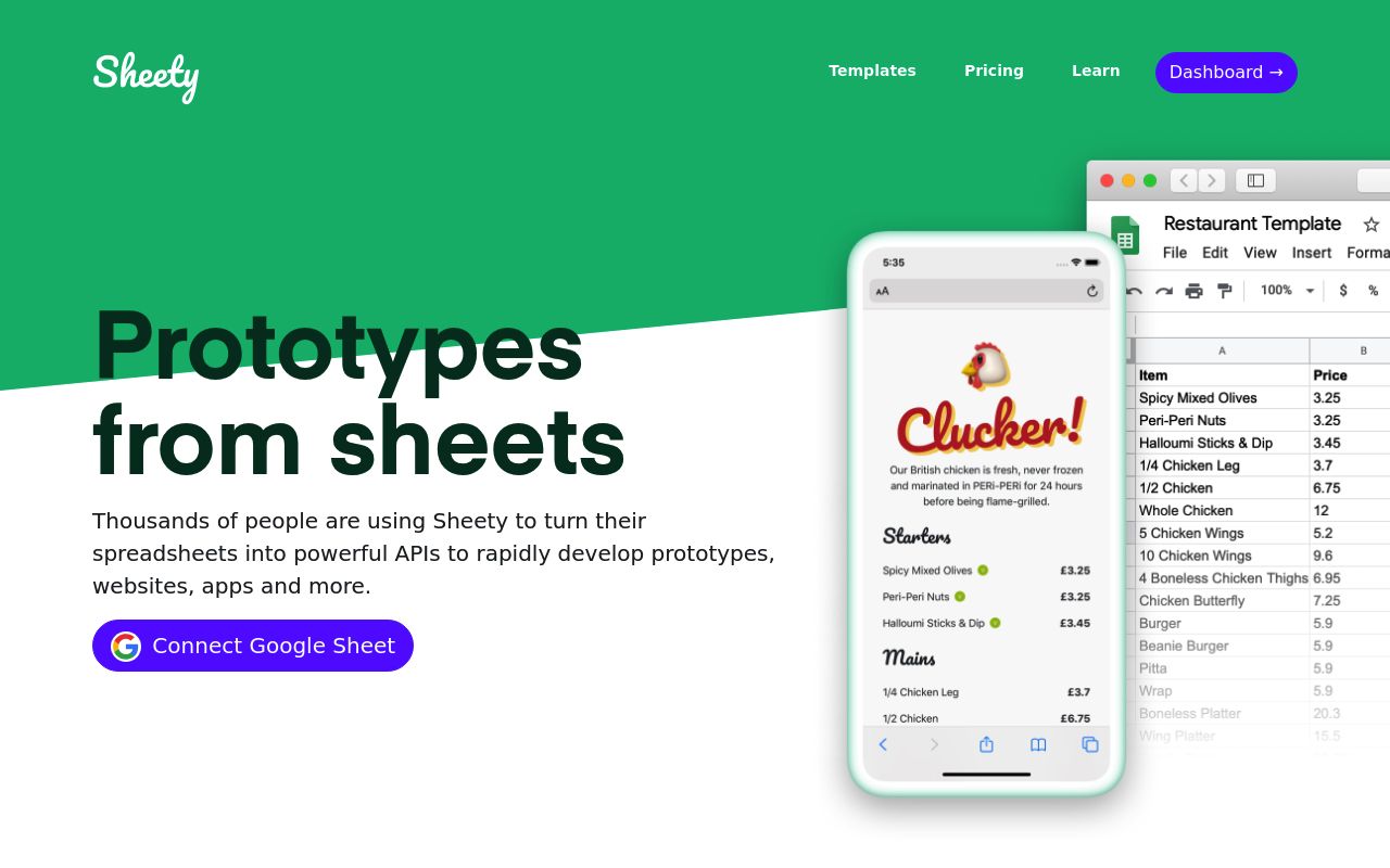 Image of Sheety - Turn your Google Sheets into APIs
