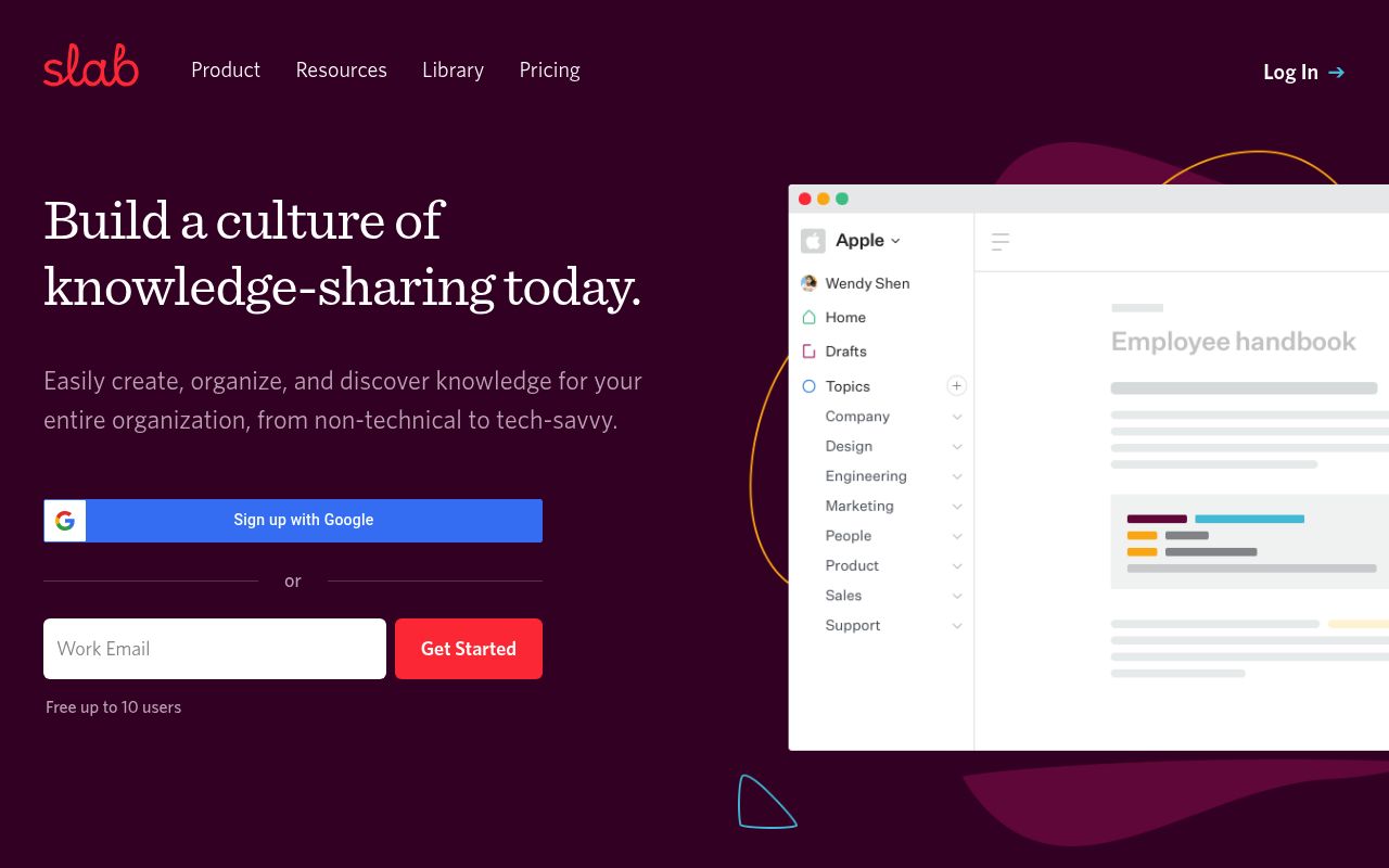 Image of Slab | The Knowledge Base & Wiki That Grows With Your Team