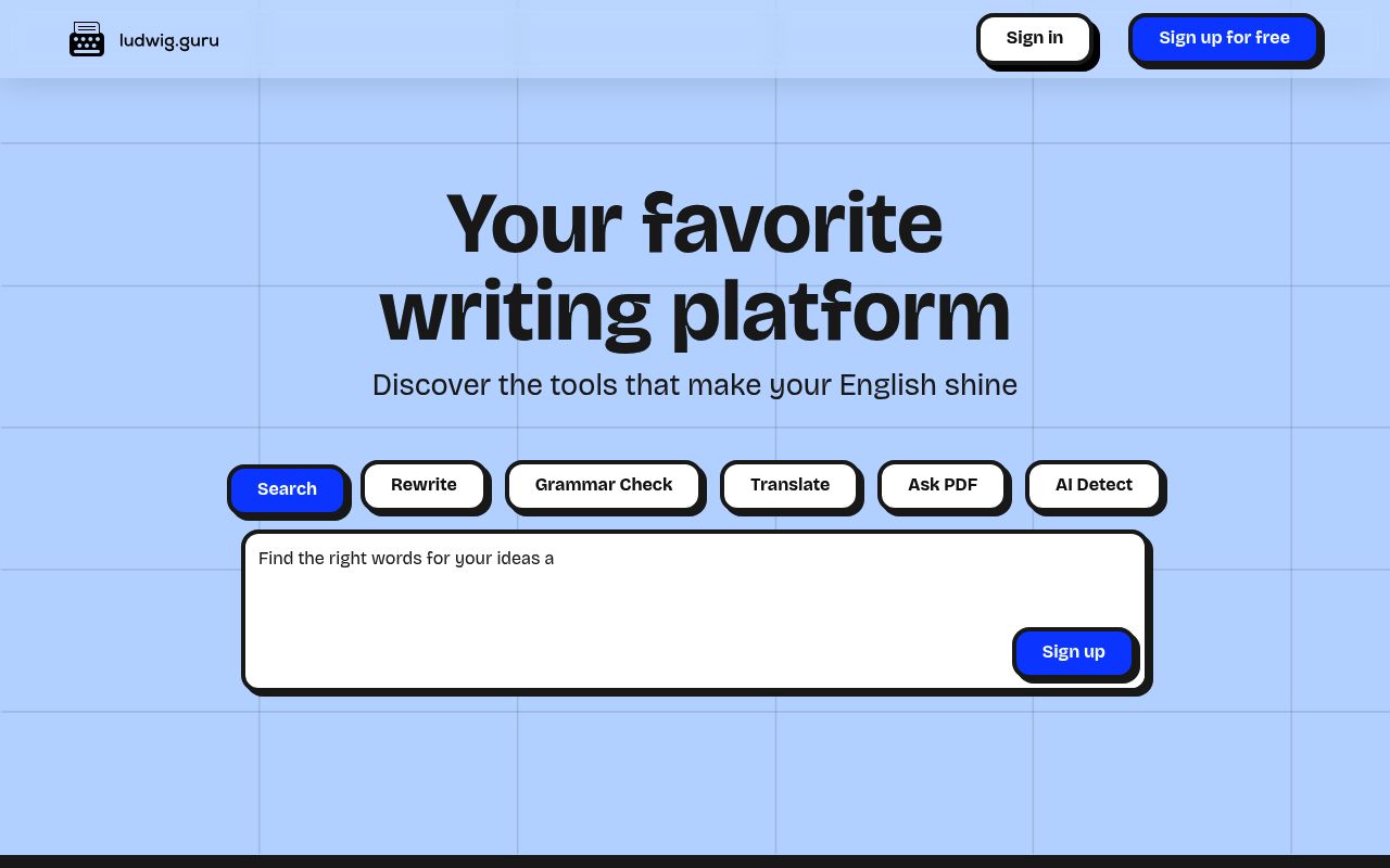 Image of Ludwig • Find your English sentence