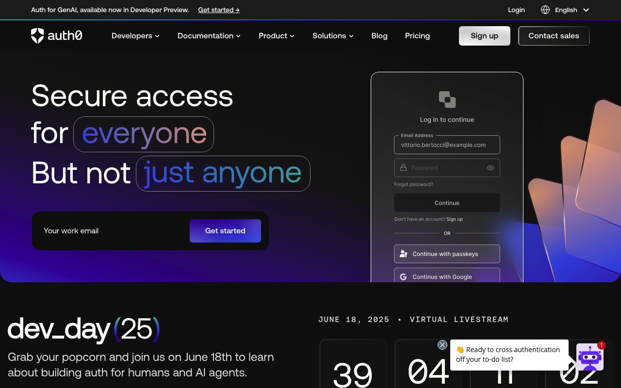 Image of Auth0: Secure access for everyone. But not just anyone.