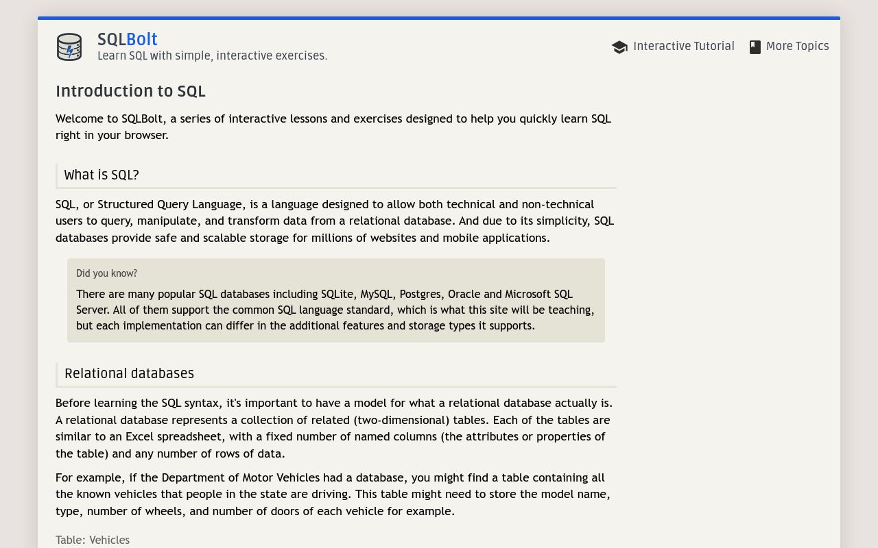 Image of SQLBolt