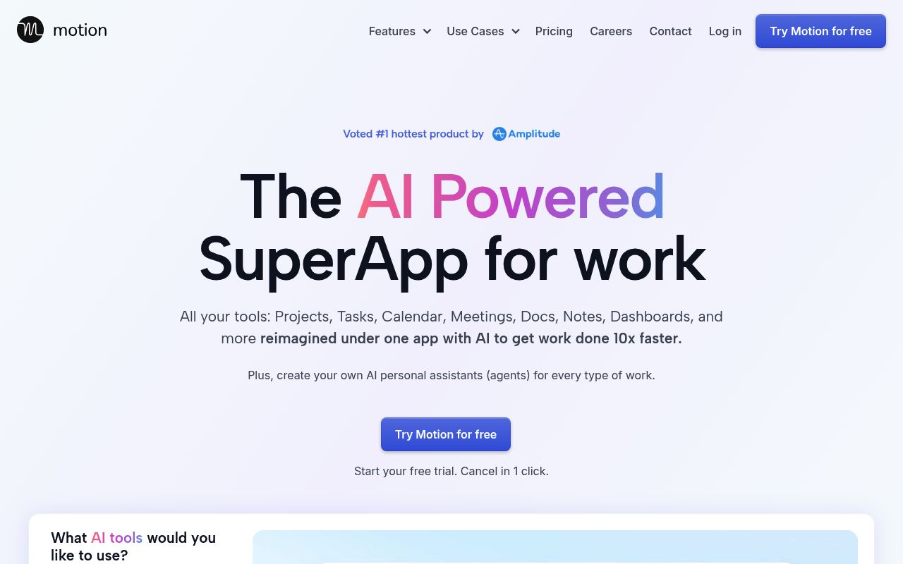 Image of The AI Powered Super App for Work | Motion