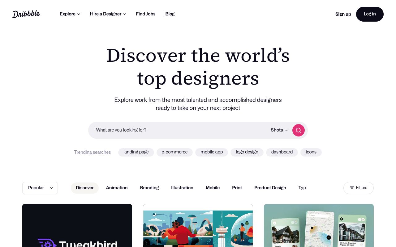 Image of Dribbble - Discover the World’s Top Designers & Creative Professionals